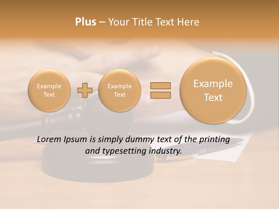 Gavel Sentence Arbitrate PowerPoint Template