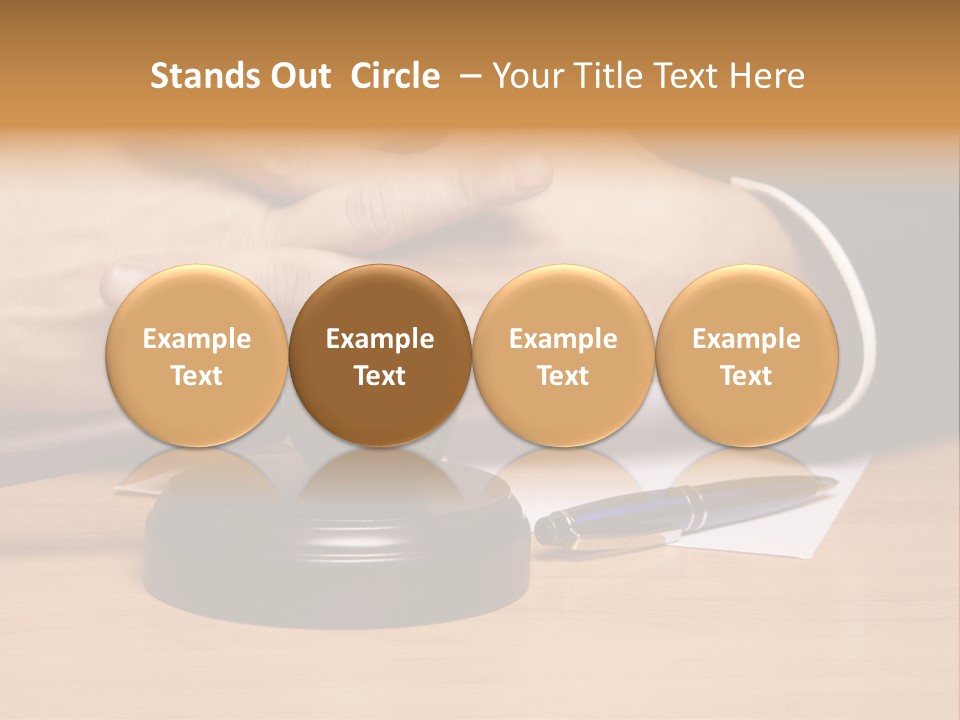 Gavel Sentence Arbitrate PowerPoint Template