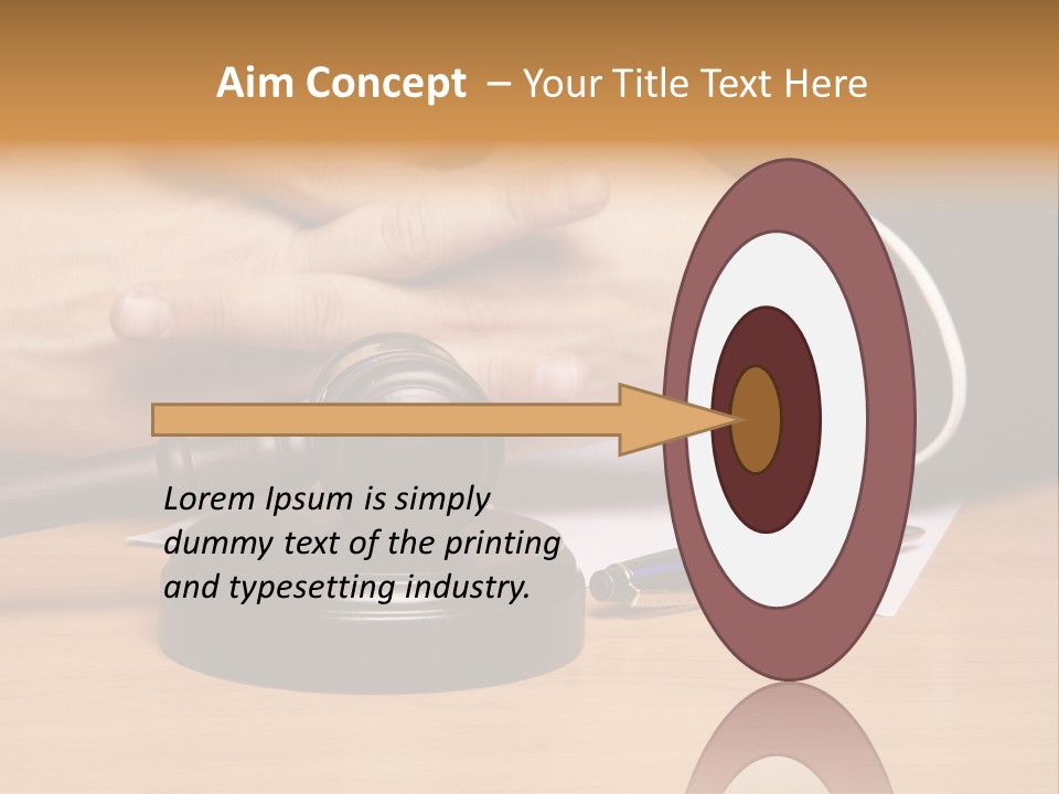 Gavel Sentence Arbitrate PowerPoint Template