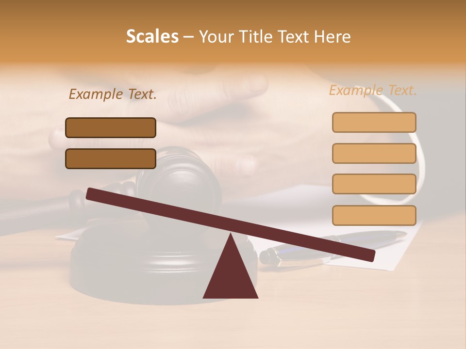 Gavel Sentence Arbitrate PowerPoint Template