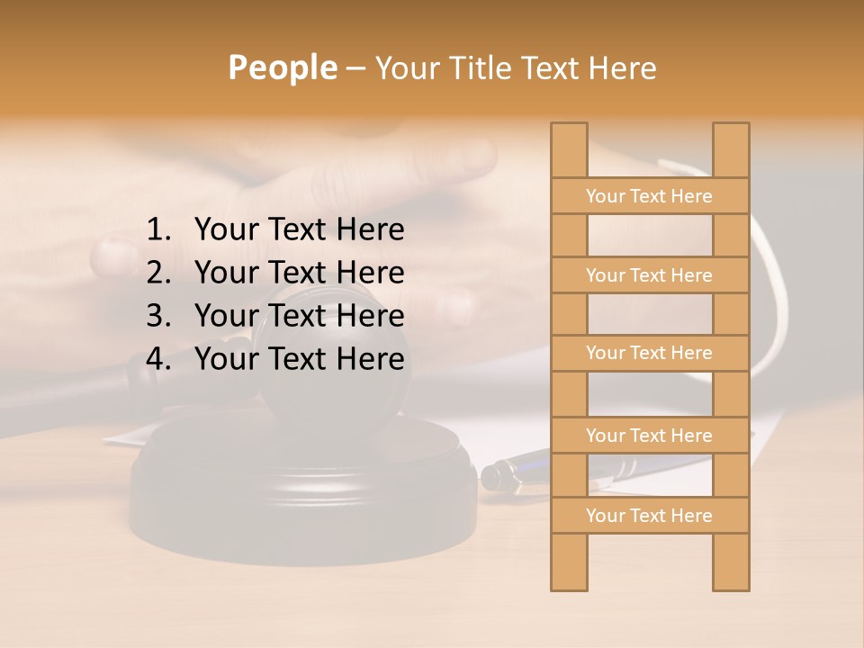 Gavel Sentence Arbitrate PowerPoint Template