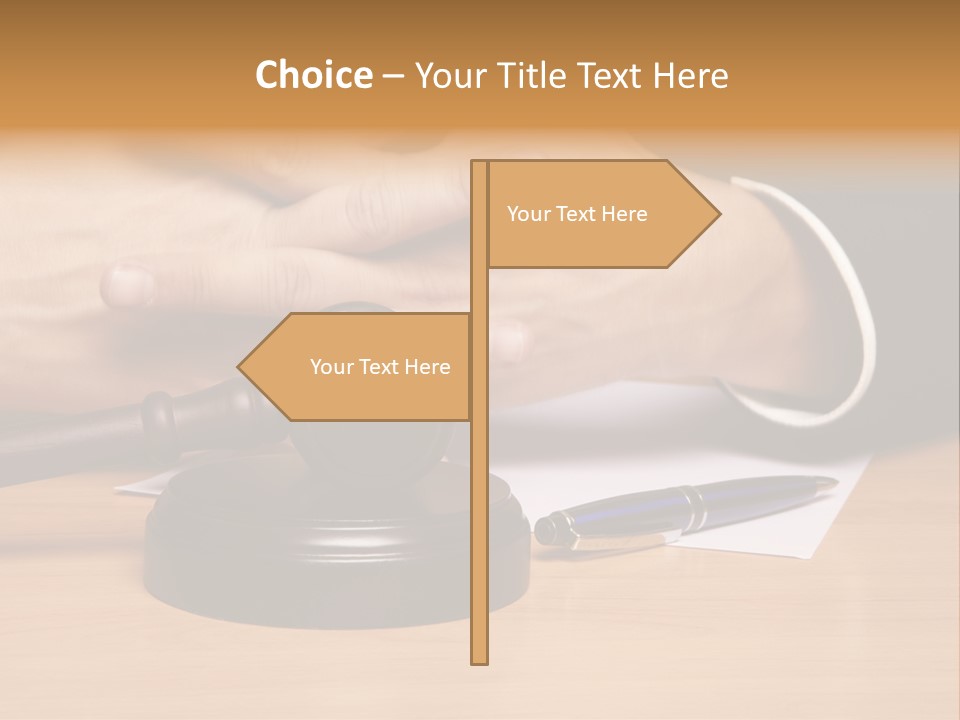 Gavel Sentence Arbitrate PowerPoint Template