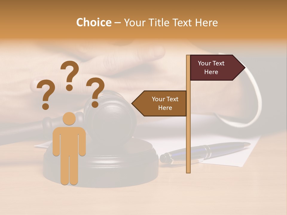 Gavel Sentence Arbitrate PowerPoint Template