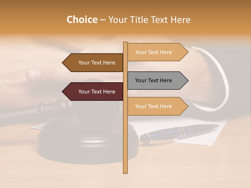 Gavel Sentence Arbitrate PowerPoint Template