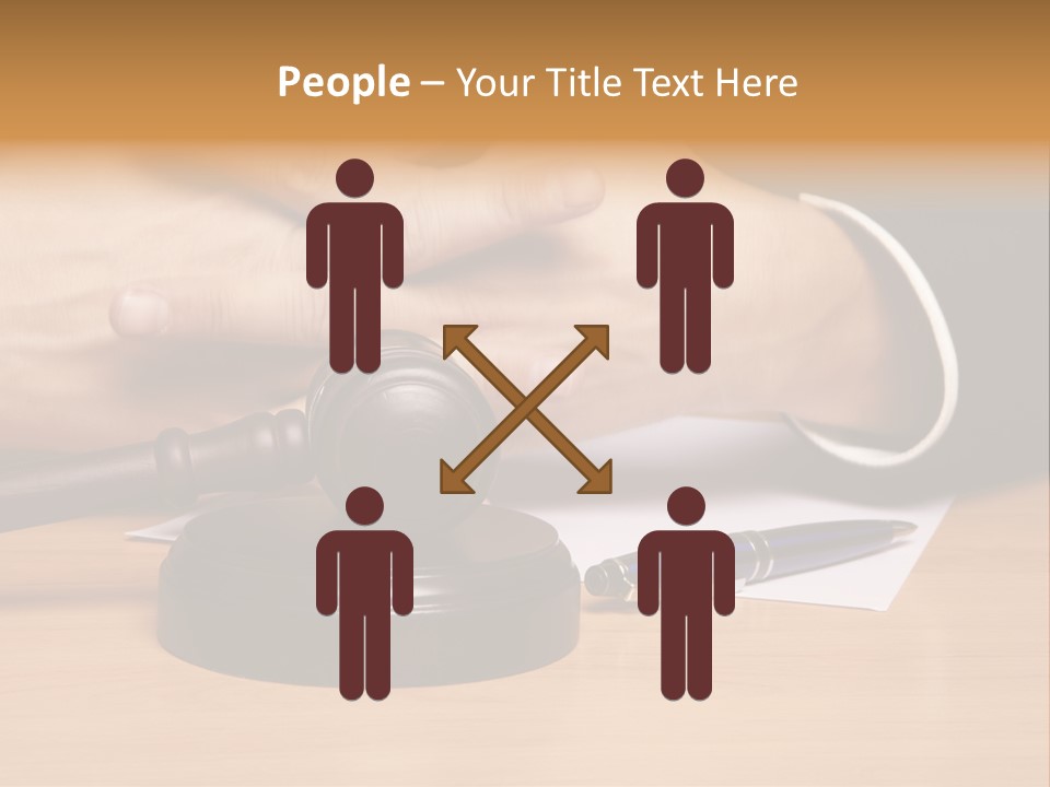 Gavel Sentence Arbitrate PowerPoint Template