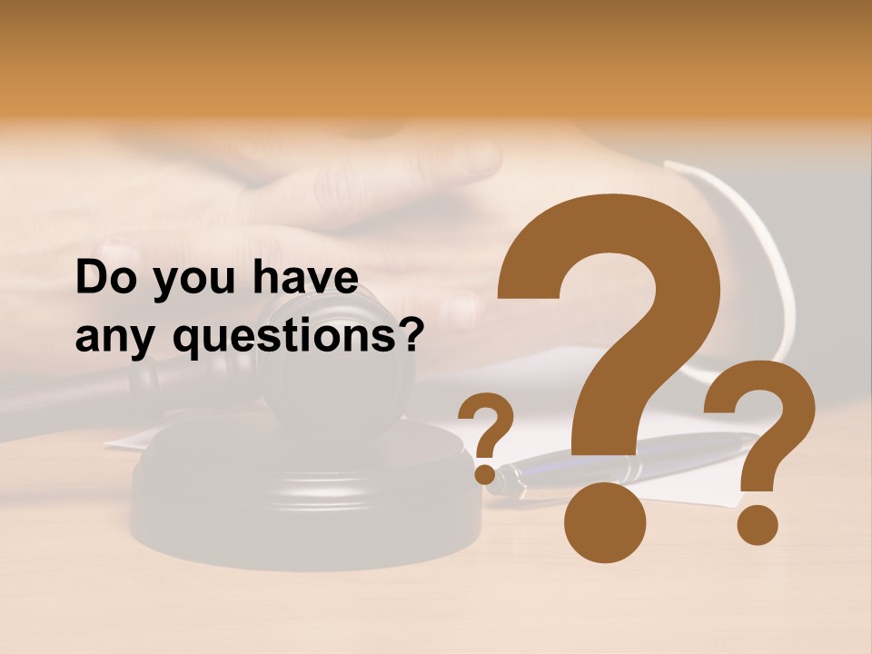 Gavel Sentence Arbitrate PowerPoint Template