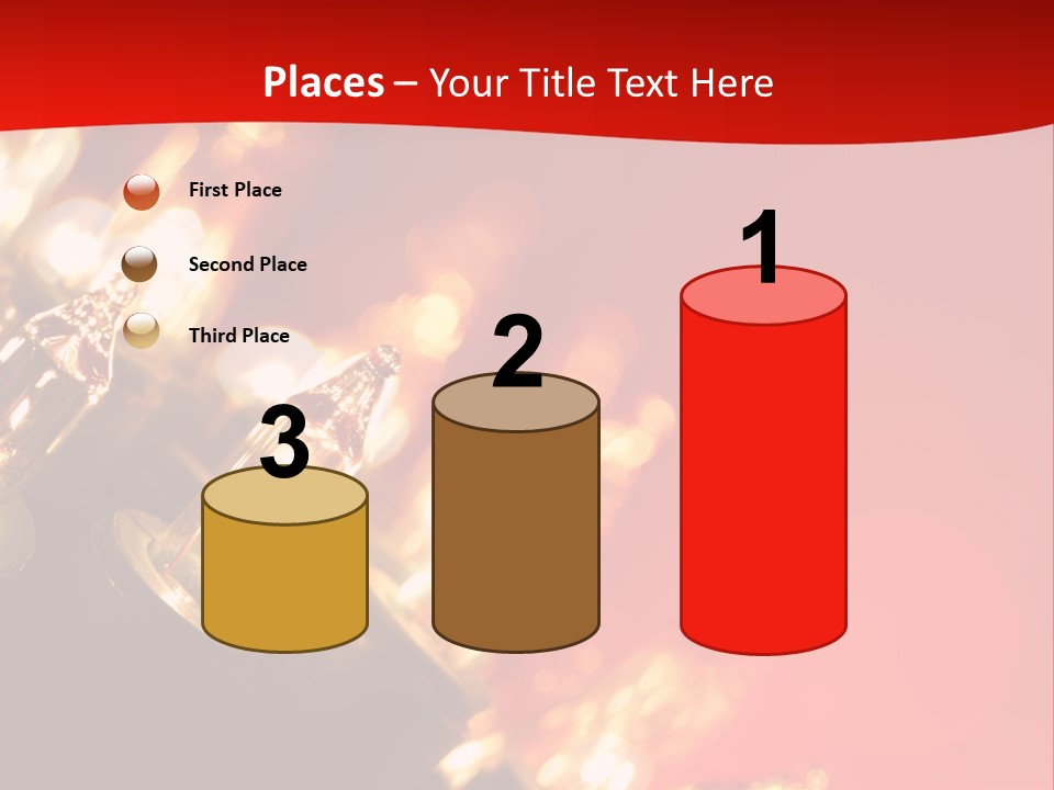 Christmas Lights Red Vibrant Color PowerPoint Template