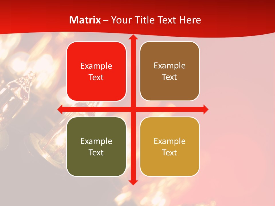 Christmas Lights Red Vibrant Color PowerPoint Template