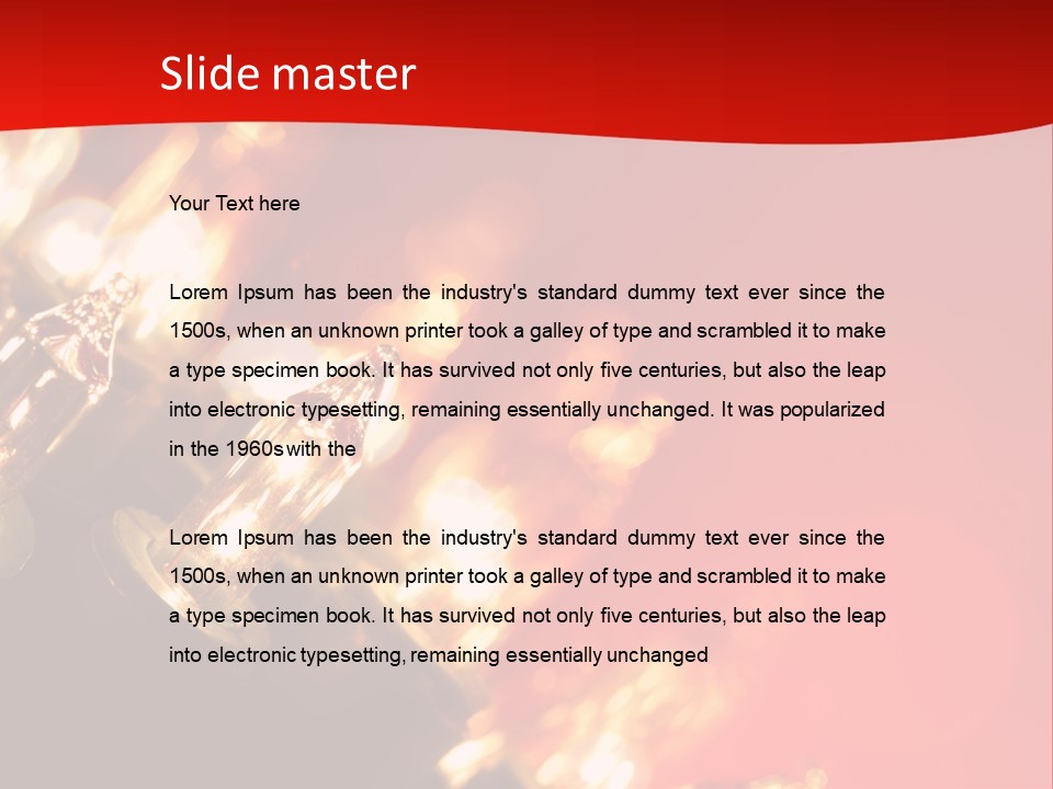 Christmas Lights Red Vibrant Color PowerPoint Template