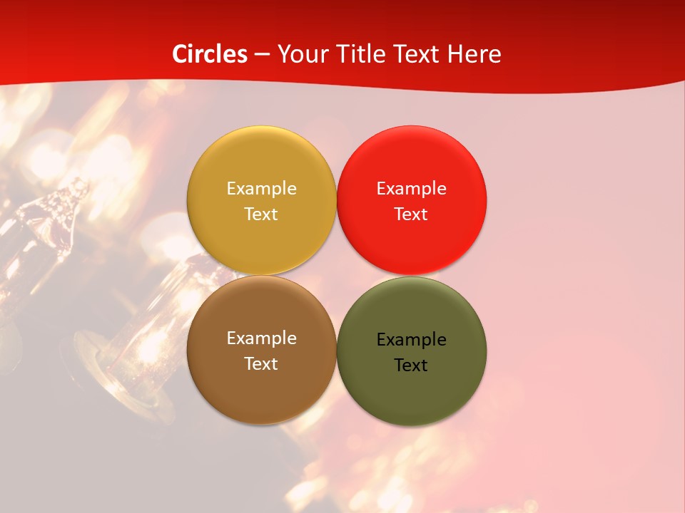 Christmas Lights Red Vibrant Color PowerPoint Template