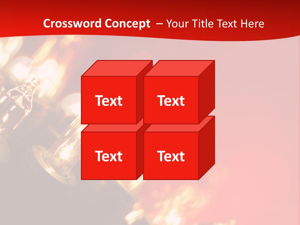 Christmas Lights Red Vibrant Color PowerPoint Template