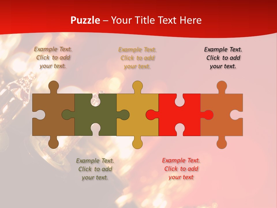 Christmas Lights Red Vibrant Color PowerPoint Template