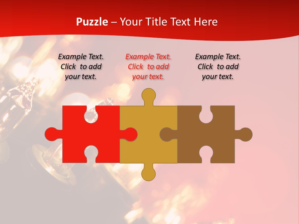 Christmas Lights Red Vibrant Color PowerPoint Template