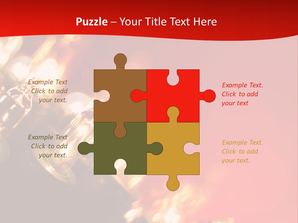 Christmas Lights Red Vibrant Color PowerPoint Template