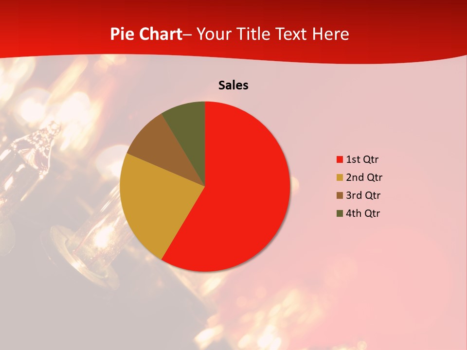 Christmas Lights Red Vibrant Color PowerPoint Template