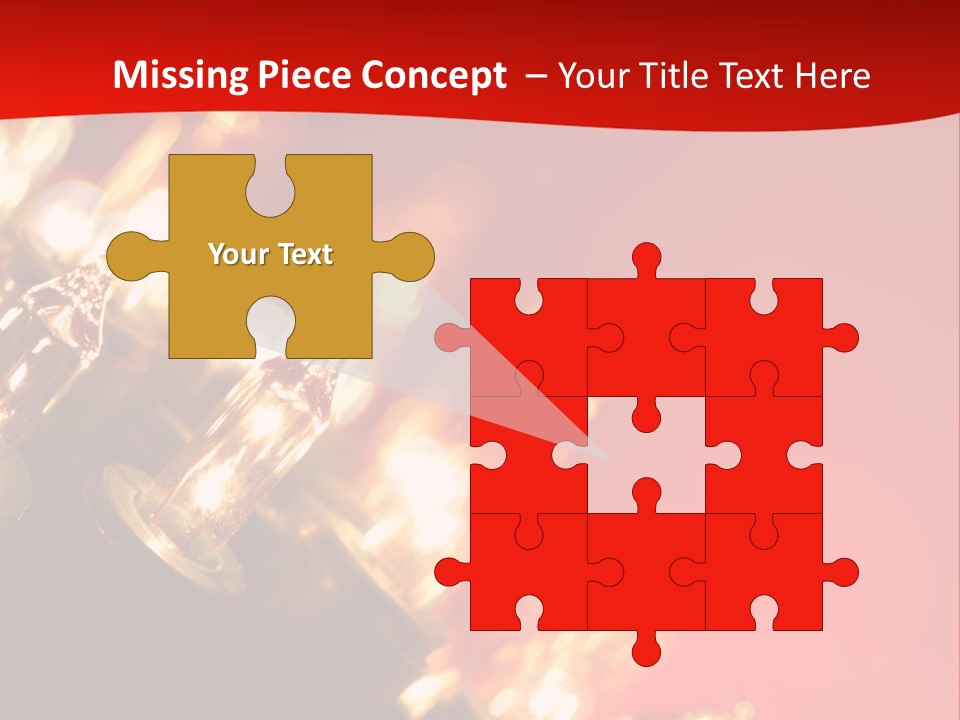 Christmas Lights Red Vibrant Color PowerPoint Template