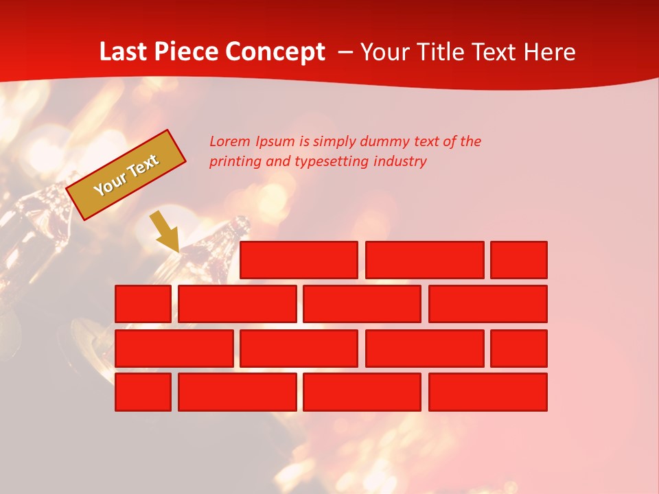 Christmas Lights Red Vibrant Color PowerPoint Template