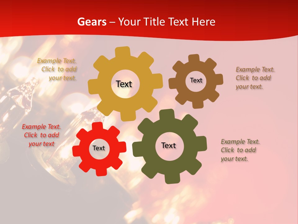 Christmas Lights Red Vibrant Color PowerPoint Template