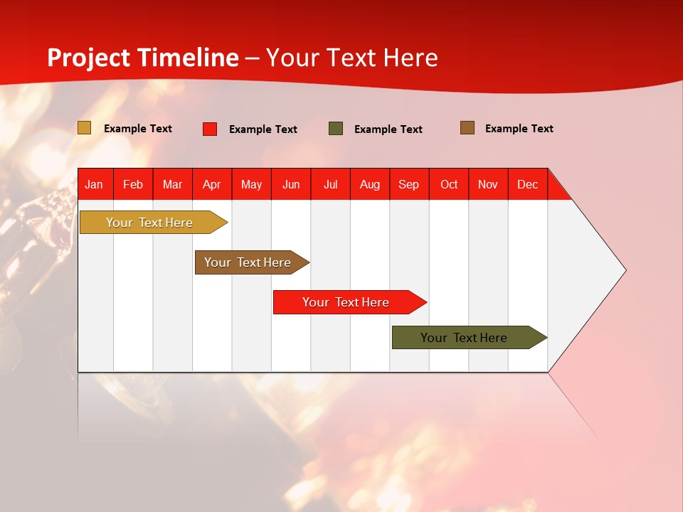 Christmas Lights Red Vibrant Color PowerPoint Template