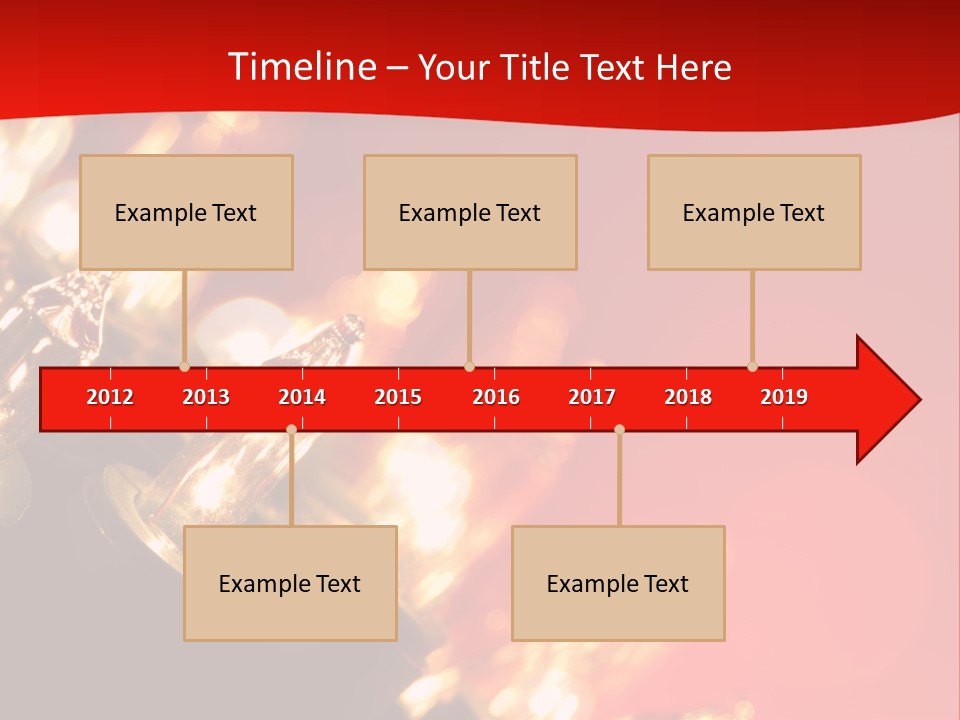 Christmas Lights Red Vibrant Color PowerPoint Template