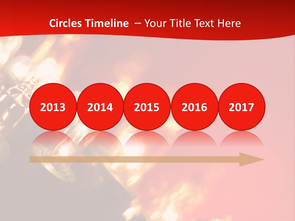 Christmas Lights Red Vibrant Color PowerPoint Template