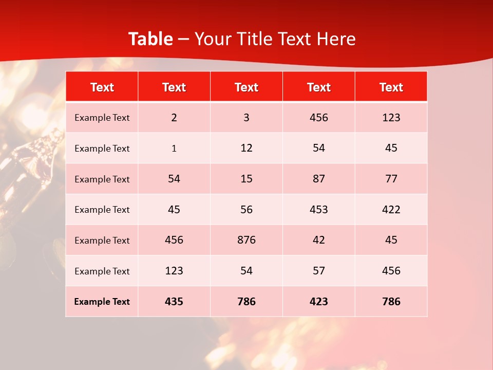 Christmas Lights Red Vibrant Color PowerPoint Template