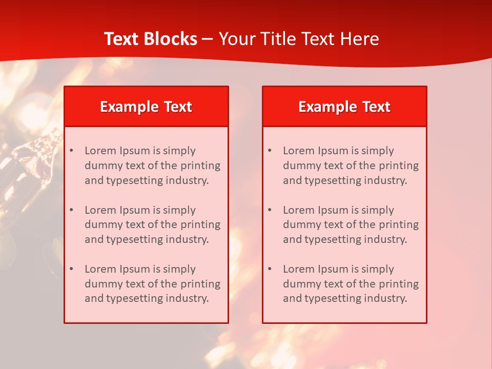 Christmas Lights Red Vibrant Color PowerPoint Template