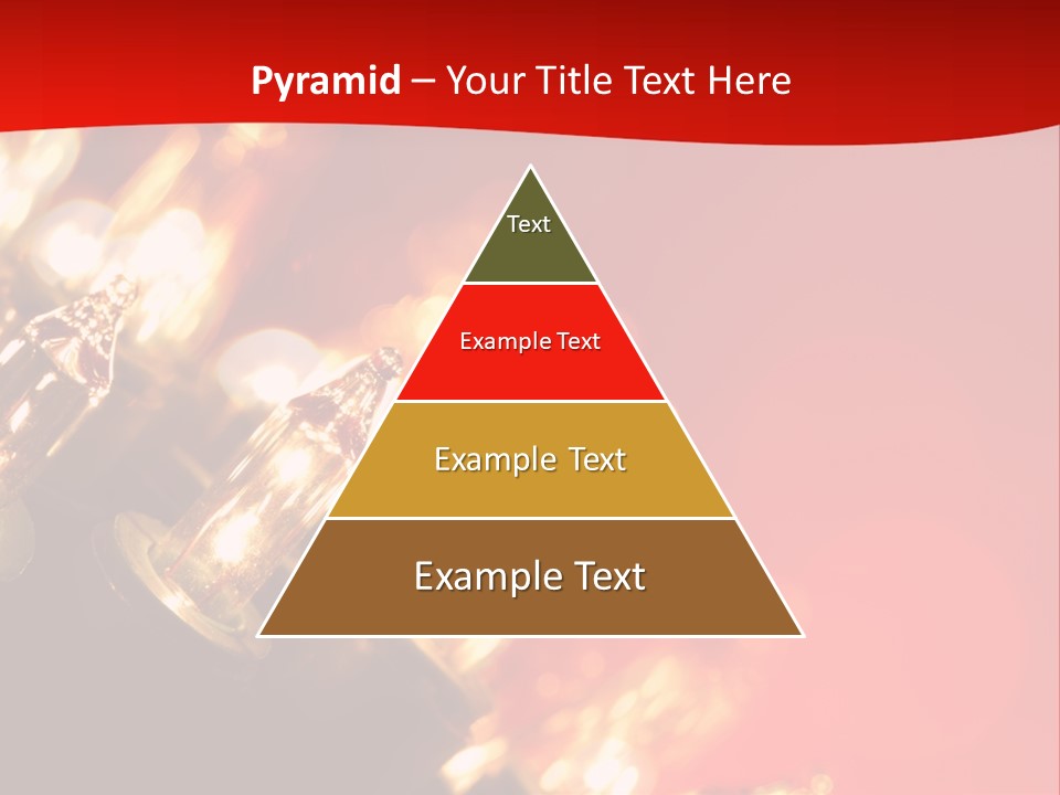 Christmas Lights Red Vibrant Color PowerPoint Template