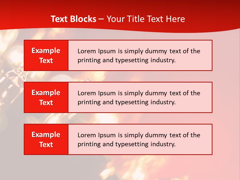 Christmas Lights Red Vibrant Color PowerPoint Template