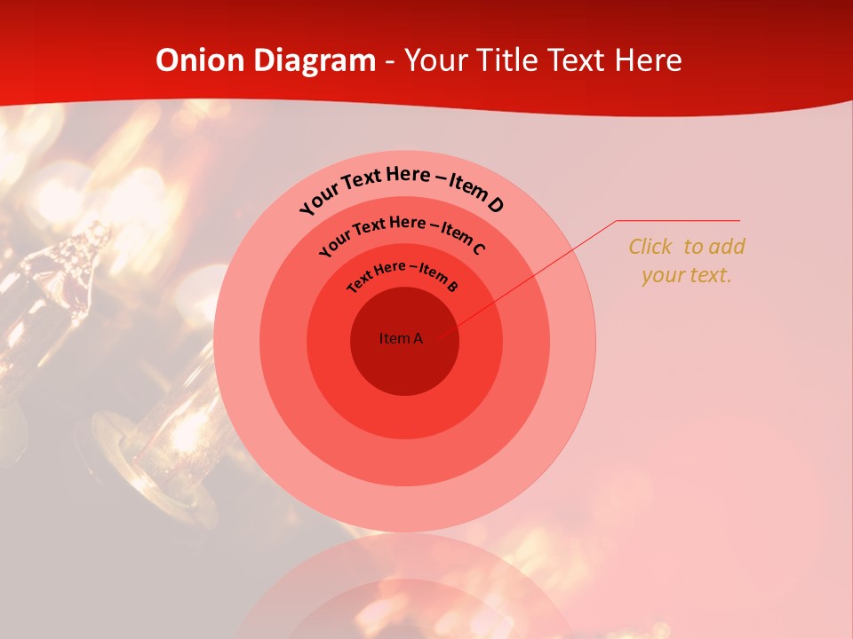 Christmas Lights Red Vibrant Color PowerPoint Template