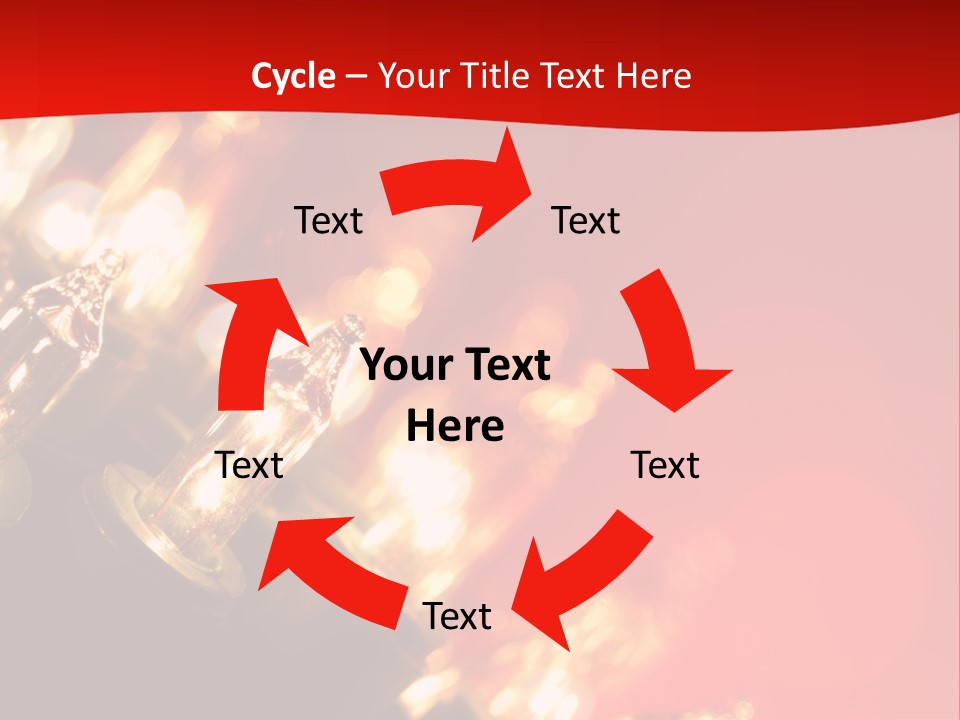 Christmas Lights Red Vibrant Color PowerPoint Template