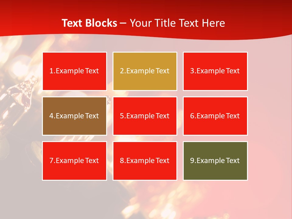 Christmas Lights Red Vibrant Color PowerPoint Template