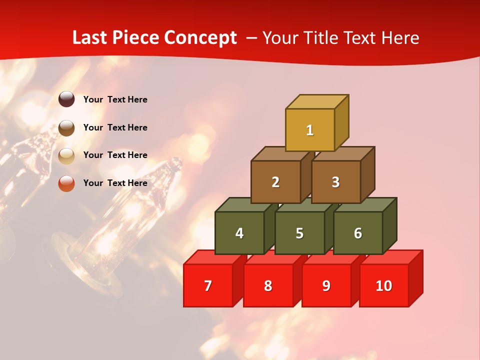 Christmas Lights Red Vibrant Color PowerPoint Template