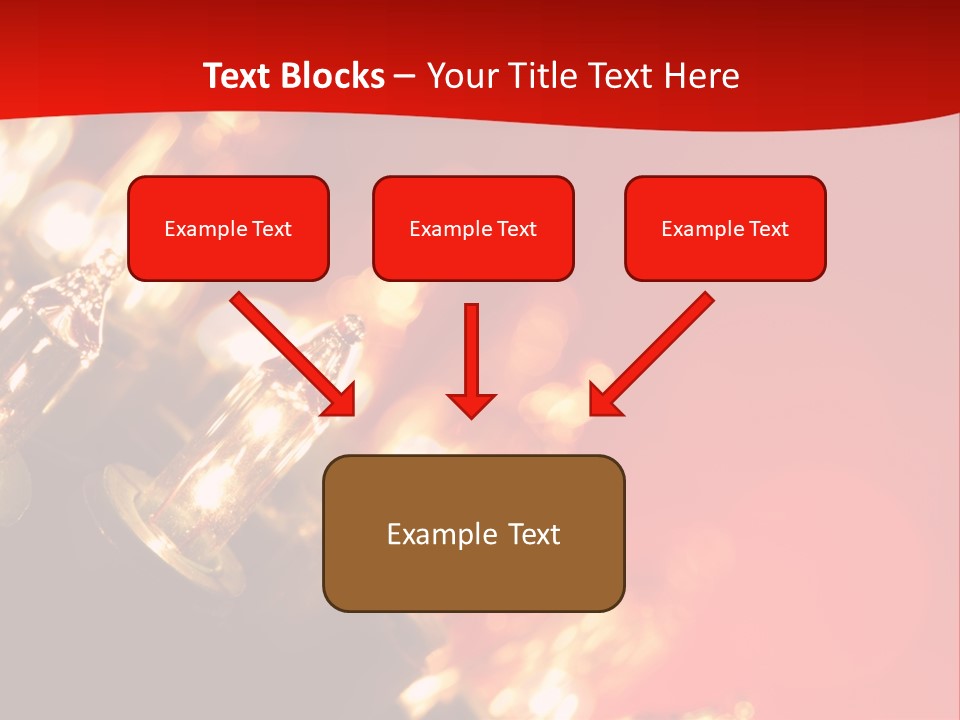 Christmas Lights Red Vibrant Color PowerPoint Template