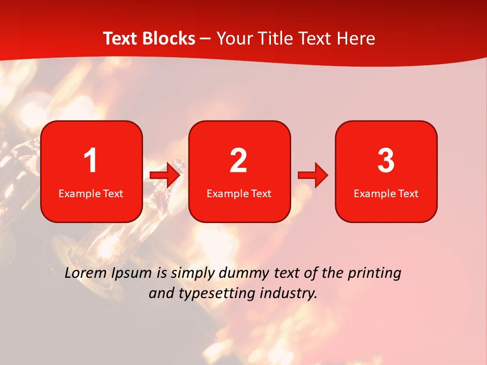 Christmas Lights Red Vibrant Color PowerPoint Template