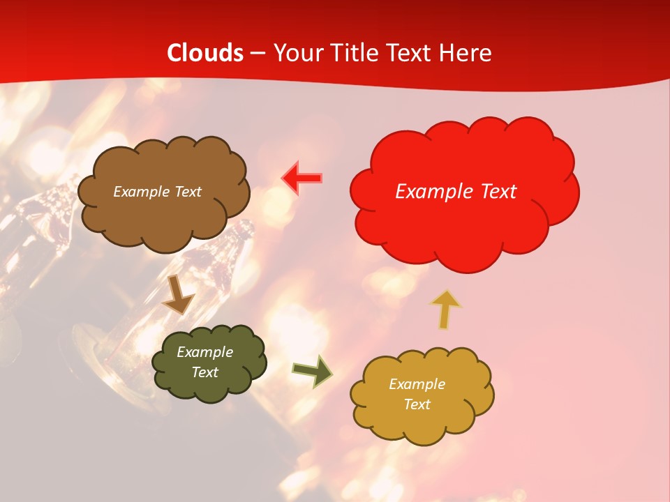 Christmas Lights Red Vibrant Color PowerPoint Template