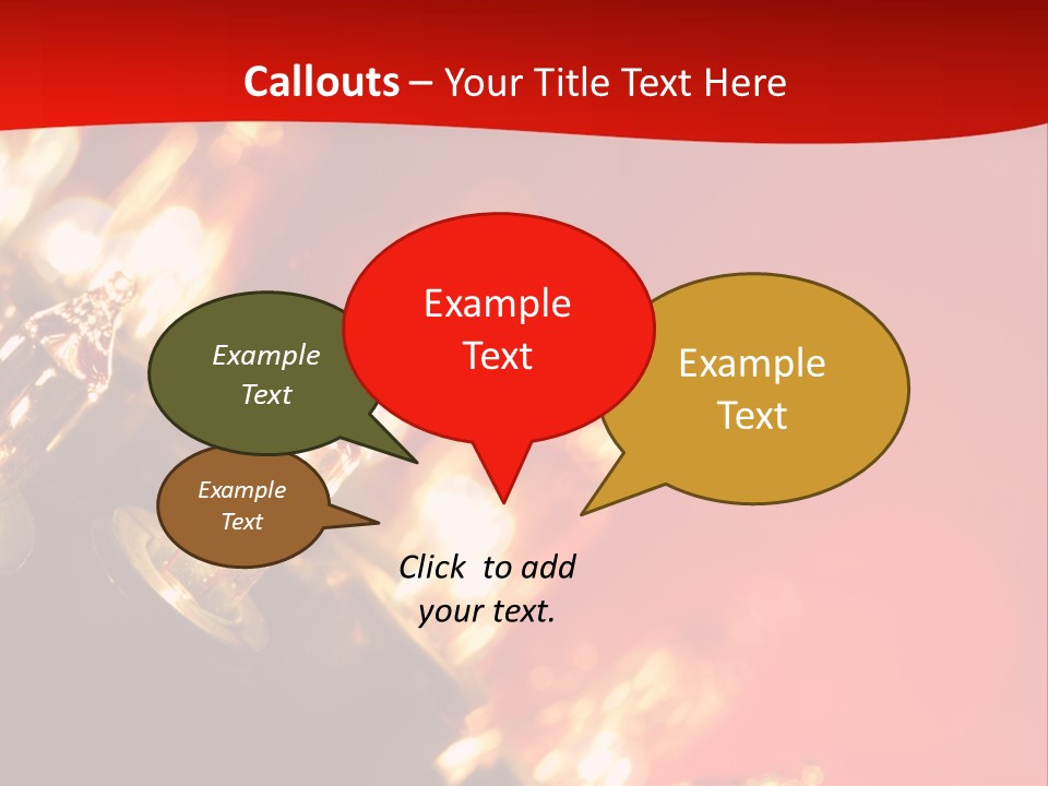 Christmas Lights Red Vibrant Color PowerPoint Template