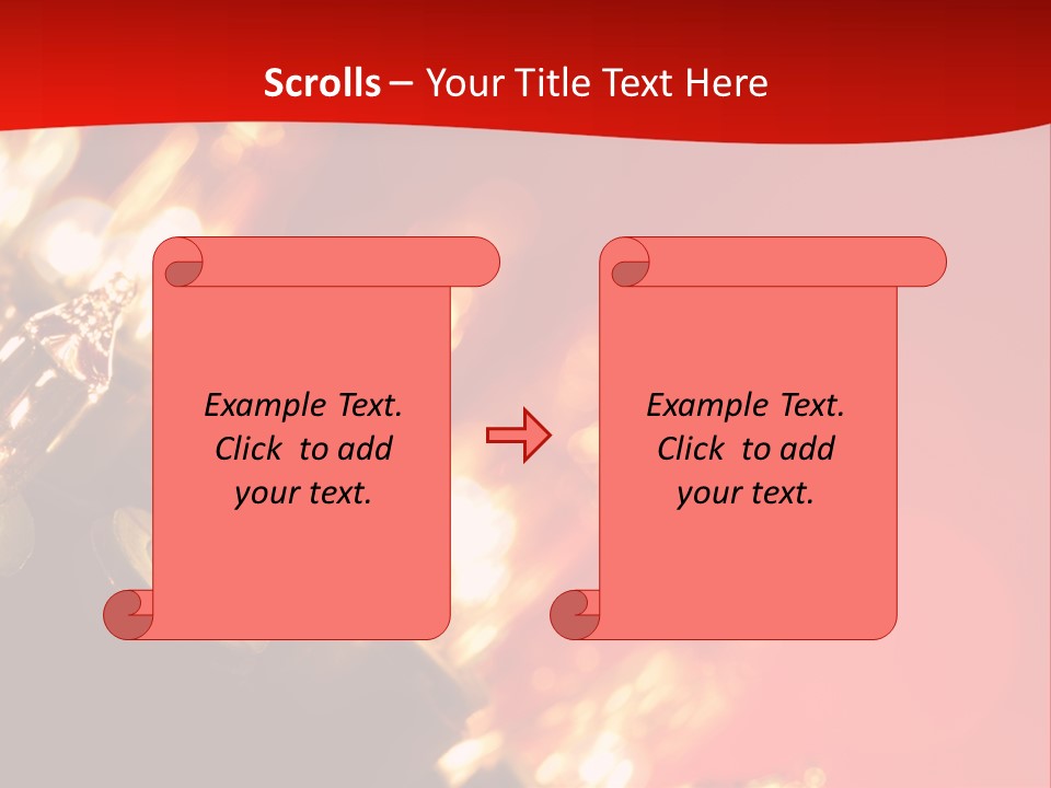 Christmas Lights Red Vibrant Color PowerPoint Template