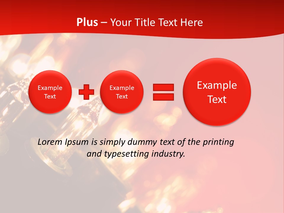 Christmas Lights Red Vibrant Color PowerPoint Template