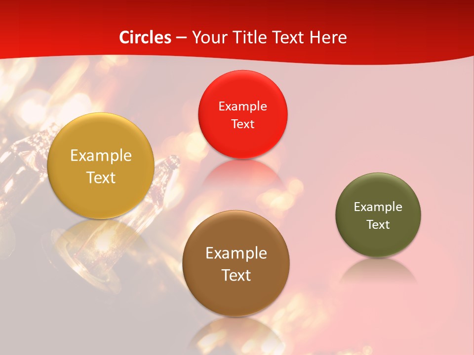 Christmas Lights Red Vibrant Color PowerPoint Template