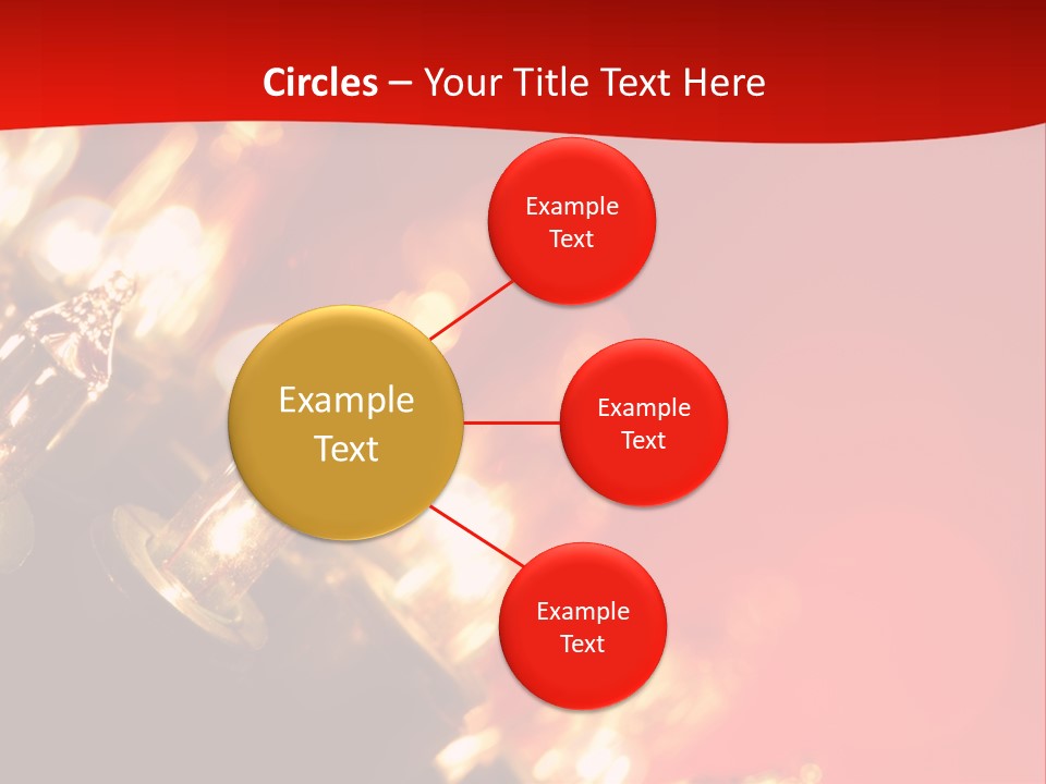 Christmas Lights Red Vibrant Color PowerPoint Template