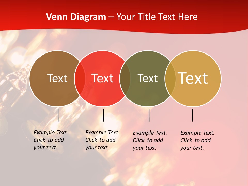 Christmas Lights Red Vibrant Color PowerPoint Template