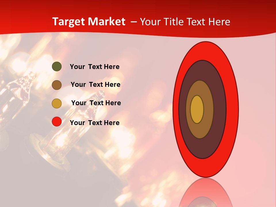 Christmas Lights Red Vibrant Color PowerPoint Template