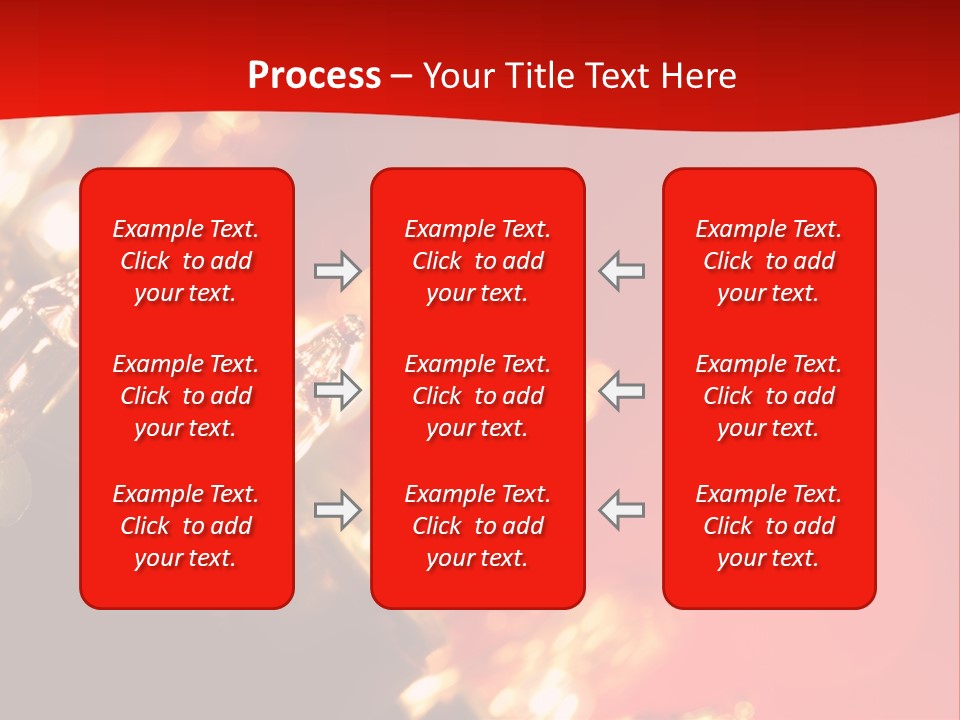 Christmas Lights Red Vibrant Color PowerPoint Template
