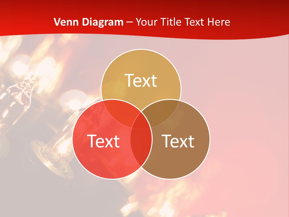 Christmas Lights Red Vibrant Color PowerPoint Template