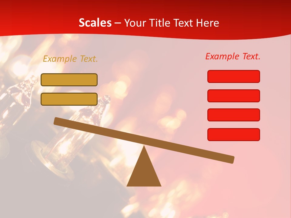 Christmas Lights Red Vibrant Color PowerPoint Template