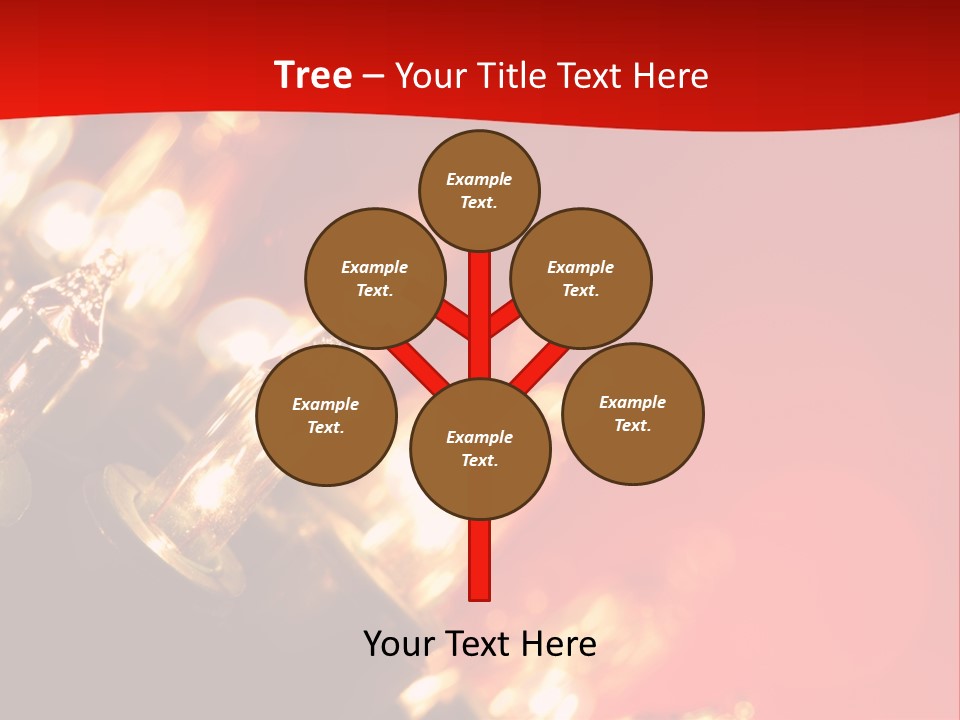 Christmas Lights Red Vibrant Color PowerPoint Template