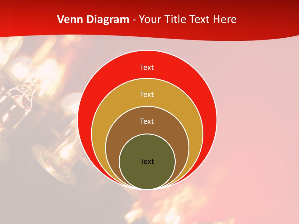 Christmas Lights Red Vibrant Color PowerPoint Template