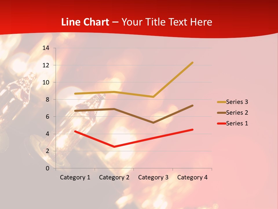 Christmas Lights Red Vibrant Color PowerPoint Template