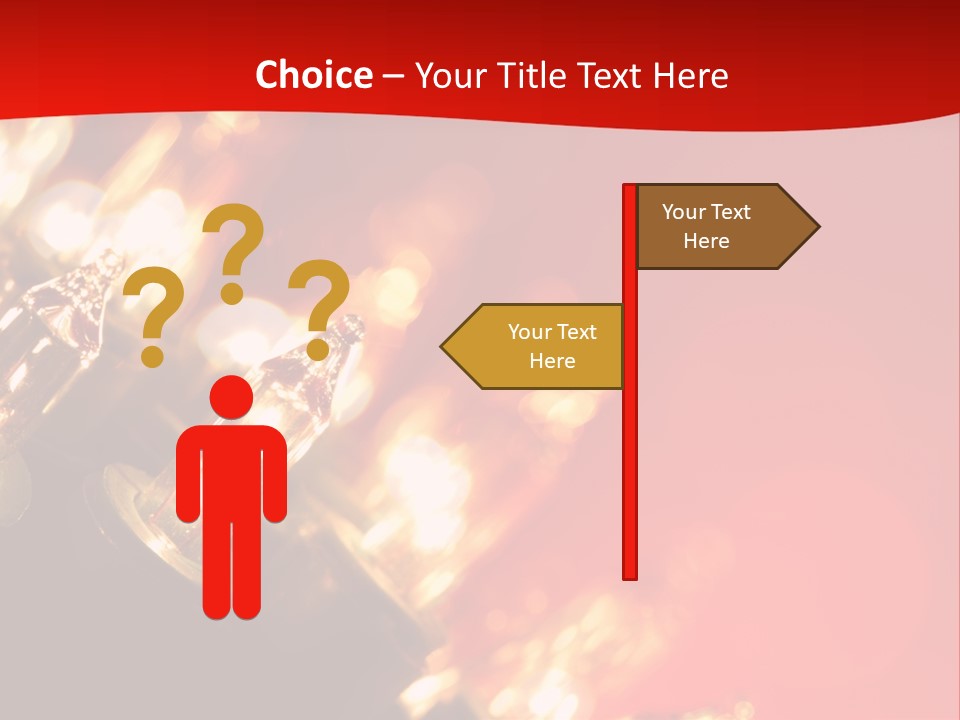 Christmas Lights Red Vibrant Color PowerPoint Template